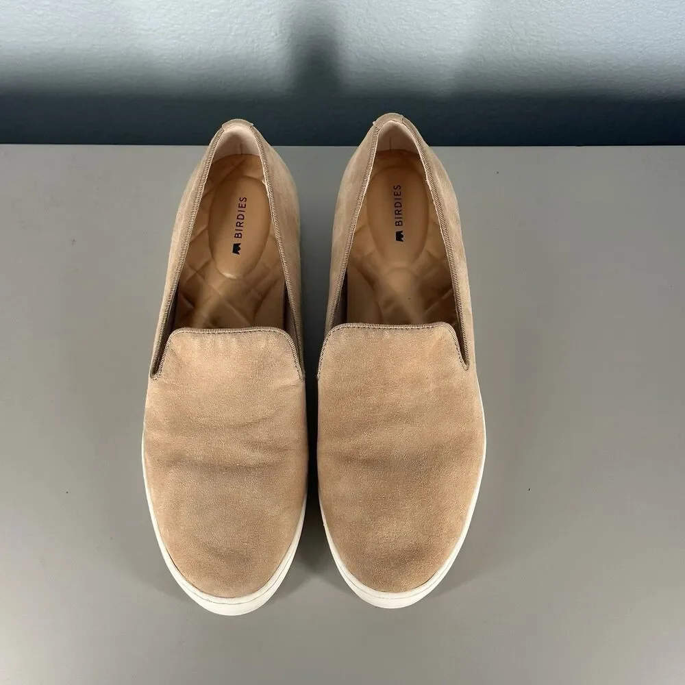 Birdies Shoes The Swift Tan Suede Slip On Comfort Sneakers Womens Size 8.5 - Picture 4 of 15